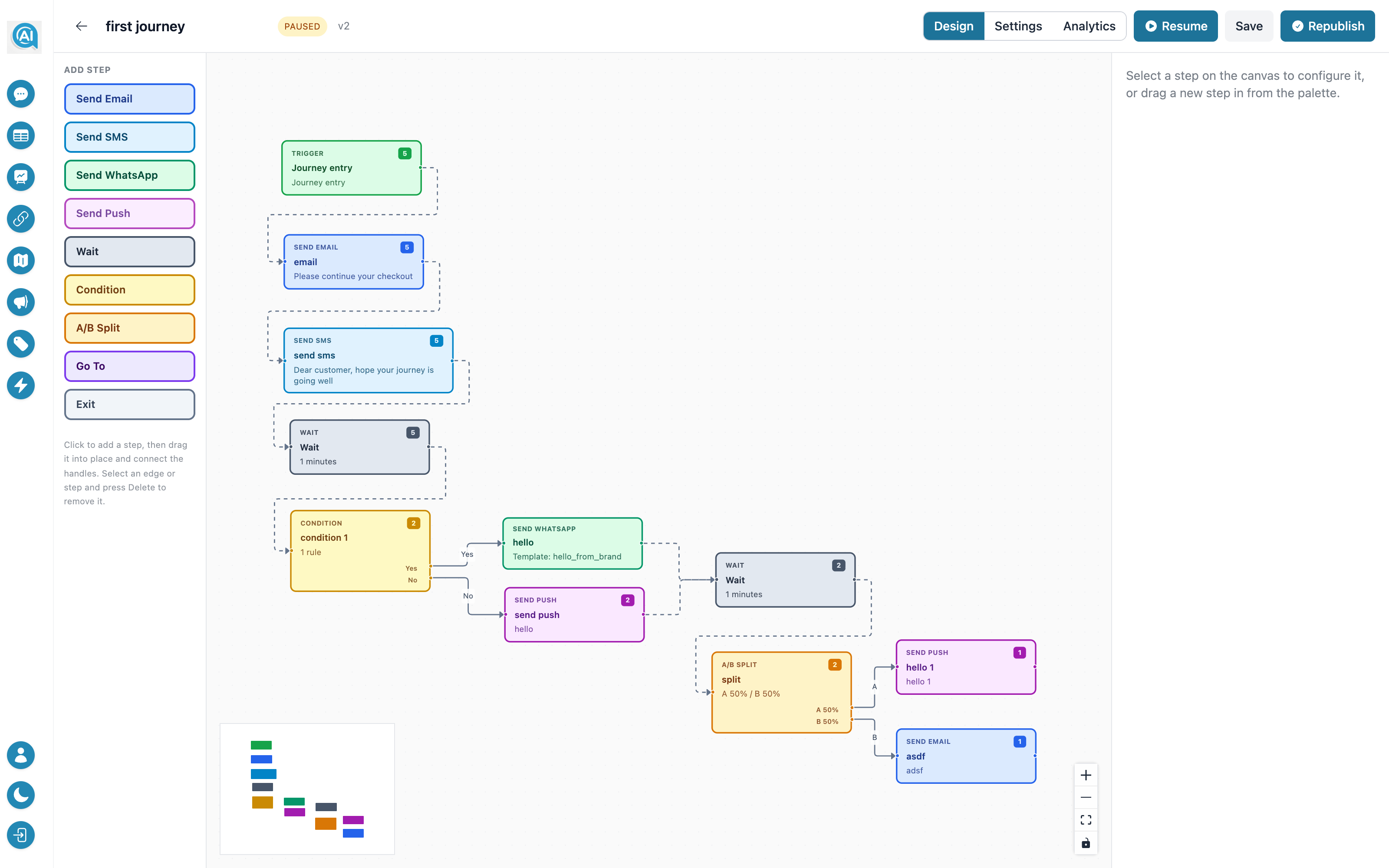 AIEngage journey builder